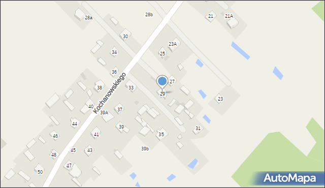 Lucynów Duży, Kochanowskiego Jana, 29, mapa Lucynów Duży