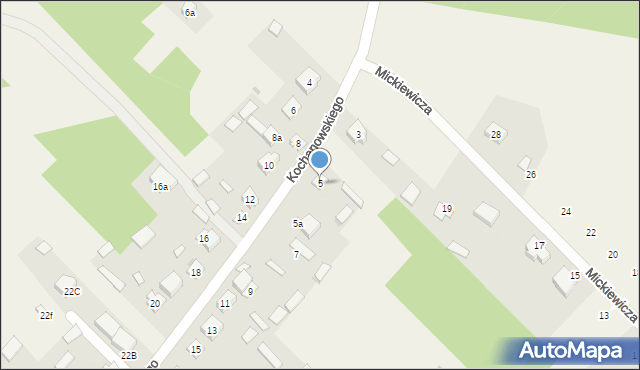 Lucynów Duży, Kochanowskiego Jana, 5, mapa Lucynów Duży