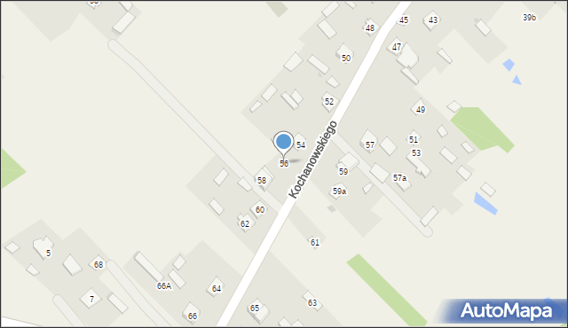 Lucynów Duży, Kochanowskiego Jana, 56, mapa Lucynów Duży