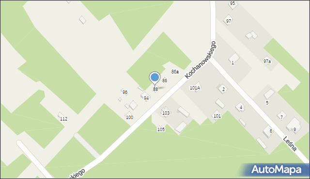 Lucynów Duży, Kochanowskiego Jana, 88, mapa Lucynów Duży