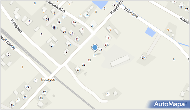 Łuczyce, Kosynierów, 17, mapa Łuczyce