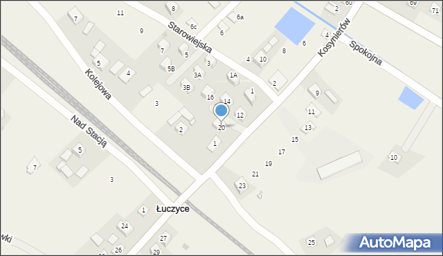 Łuczyce, Kosynierów, 20, mapa Łuczyce