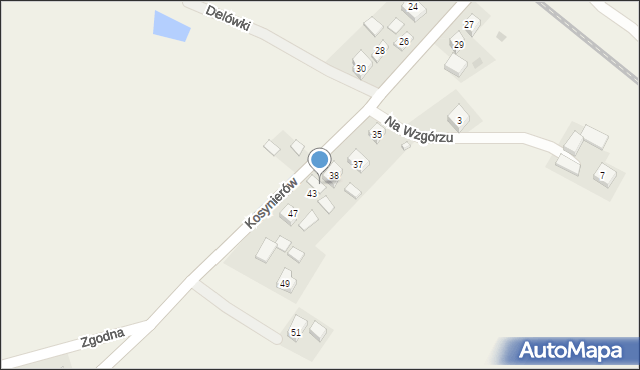 Łuczyce, Kosynierów, 41, mapa Łuczyce