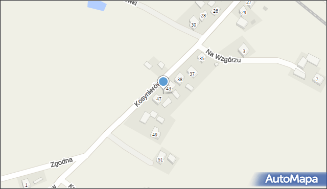 Łuczyce, Kosynierów, 45, mapa Łuczyce