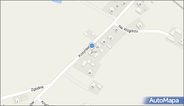 Łuczyce, Kosynierów, 47, mapa Łuczyce
