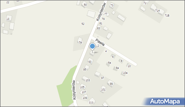 Łuczyce, Kosynierów, 91, mapa Łuczyce