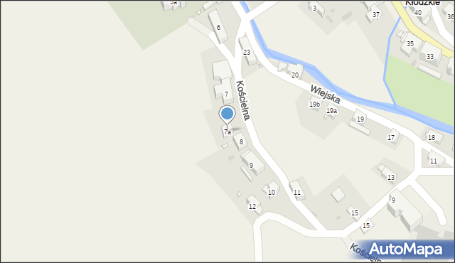 Ludwikowice Kłodzkie, Kościelna, 7a, mapa Ludwikowice Kłodzkie