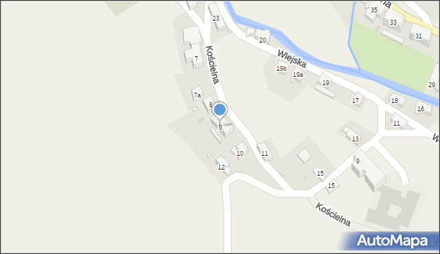 Ludwikowice Kłodzkie, Kościelna, 9, mapa Ludwikowice Kłodzkie