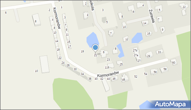 Ługwałd, Kormoranów, 21, mapa Ługwałd