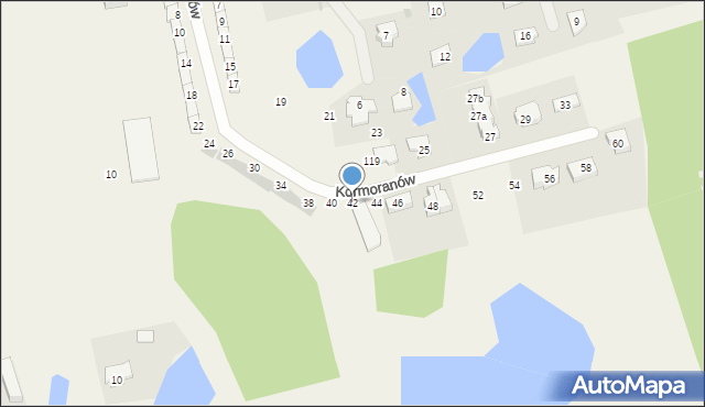 Ługwałd, Kormoranów, 42, mapa Ługwałd