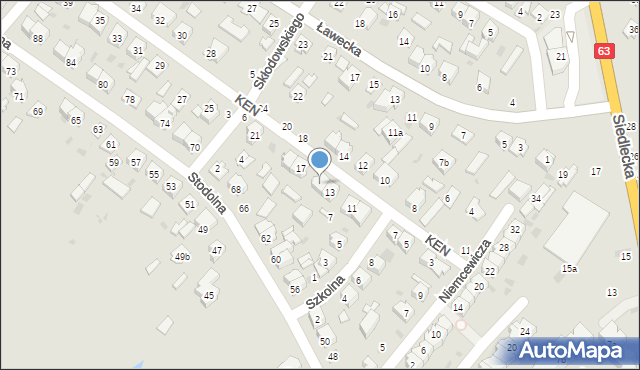 Łuków, Komisji Edukacji Narodowej, 15, mapa Łuków