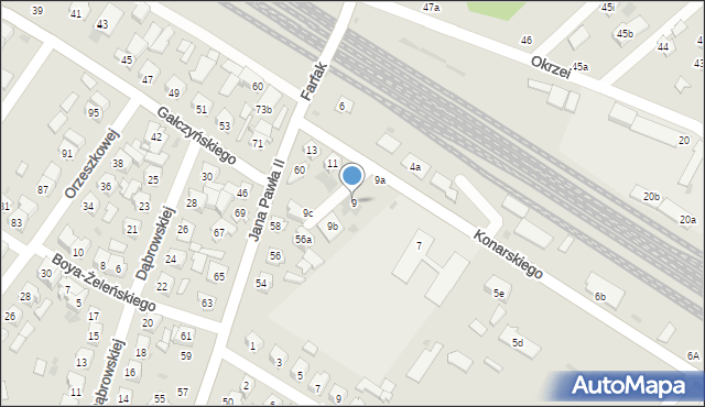 Łuków, Konarskiego Stanisława, 9, mapa Łuków