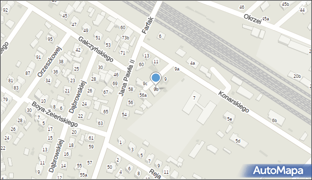 Łuków, Konarskiego Stanisława, 9b, mapa Łuków