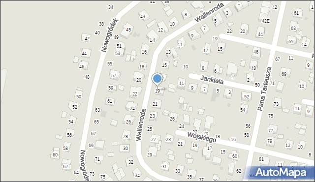 Łuków, Konrada Wallenroda, 19, mapa Łuków