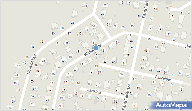 Łuków, Konrada Wallenroda, 5b, mapa Łuków