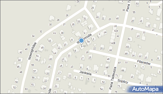 Łuków, Konrada Wallenroda, 7, mapa Łuków