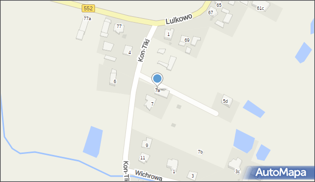 Lulkowo, Kon-Tiki, 7a, mapa Lulkowo