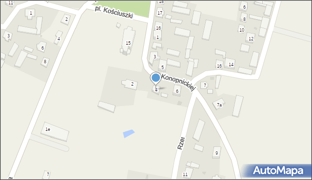 Lutocin, Konopnickiej Marii, 4, mapa Lutocin