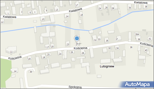 Lutogniew, Kościelna, 27, mapa Lutogniew