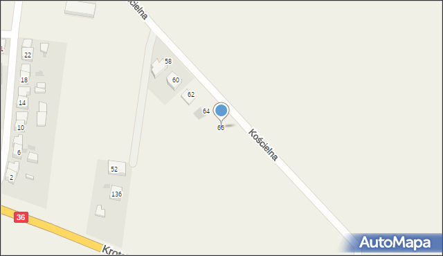 Lutogniew, Kościelna, 66, mapa Lutogniew