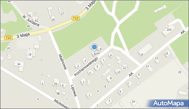 Lutomiersk, Kochanowskiego Jana, 6, mapa Lutomiersk