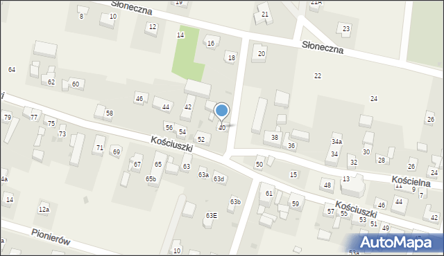 Lutynia, Kościelna, 40, mapa Lutynia