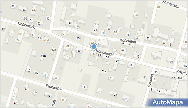 Lutynia, Kościuszki Tadeusza, gen., 57, mapa Lutynia