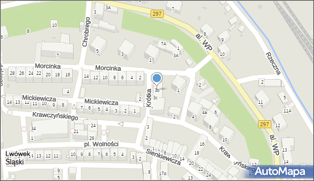 Lwówek Śląski, Konopnickiej Marii, 3b, mapa Lwówek Śląski