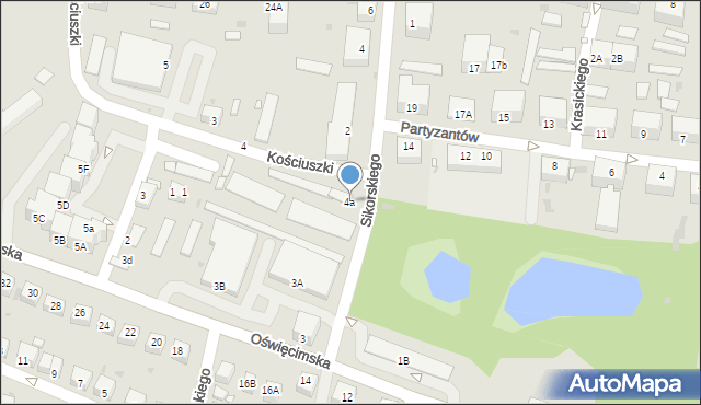 Lwówek Śląski, Kościuszki Tadeusza, gen., 4a, mapa Lwówek Śląski