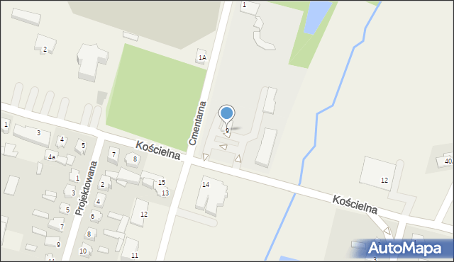 Łyszkowice, Kościelna, 9, mapa Łyszkowice