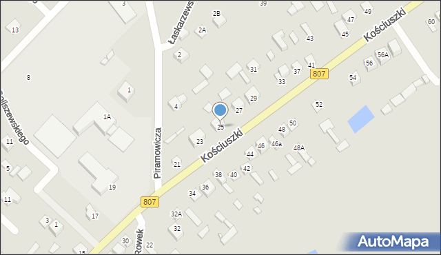 Maciejowice, Kościuszki Tadeusza, gen., 25, mapa Maciejowice