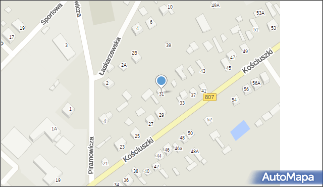 Maciejowice, Kościuszki Tadeusza, gen., 31, mapa Maciejowice