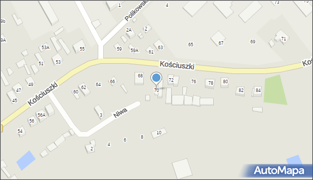 Maciejowice, Kościuszki Tadeusza, gen., 70, mapa Maciejowice