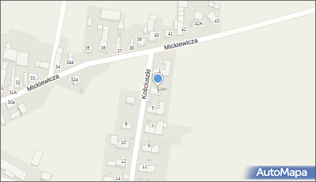 Maciowakrze, Kościuszki Tadeusza, gen., 3, mapa Maciowakrze