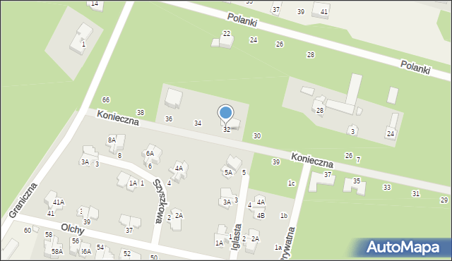 Magdalenka, Konieczna, 32, mapa Magdalenka
