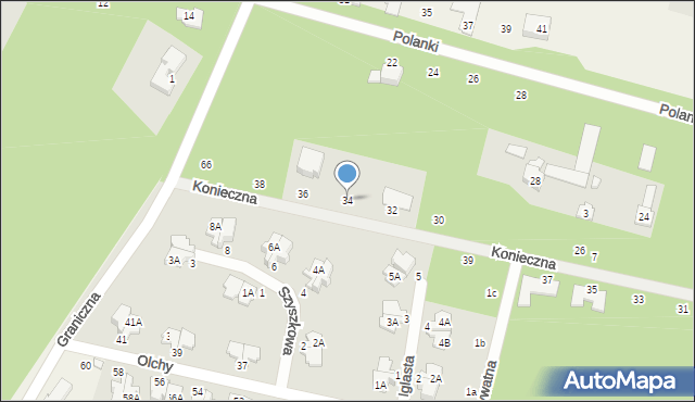 Magdalenka, Konieczna, 34, mapa Magdalenka