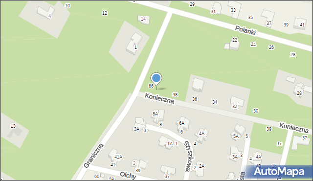 Magdalenka, Konieczna, 40, mapa Magdalenka