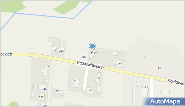 Majdan Królewski, Kozłowieckich, 21e, mapa Majdan Królewski