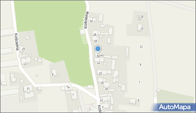 Mąkoszyce, Kościelna, 24, mapa Mąkoszyce