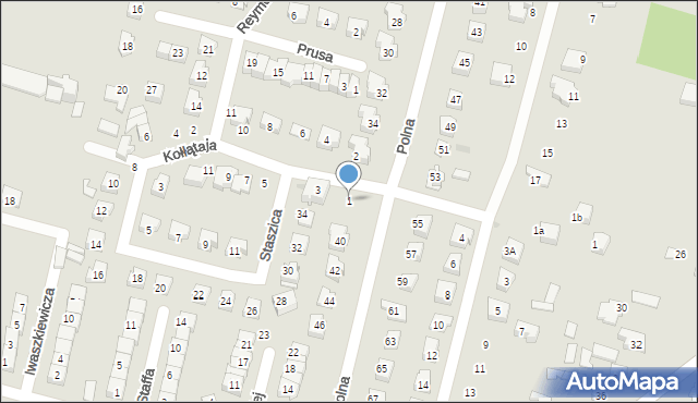 Maków Mazowiecki, Kołłątaja Hugo, 1, mapa Maków Mazowiecki