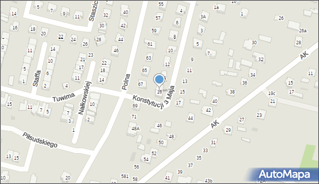 Maków Mazowiecki, Konstytucji 3 Maja, 16, mapa Maków Mazowiecki