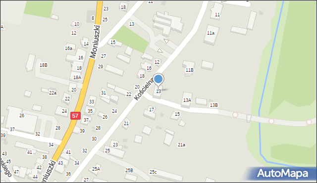 Maków Mazowiecki, Kościelna, 13, mapa Maków Mazowiecki