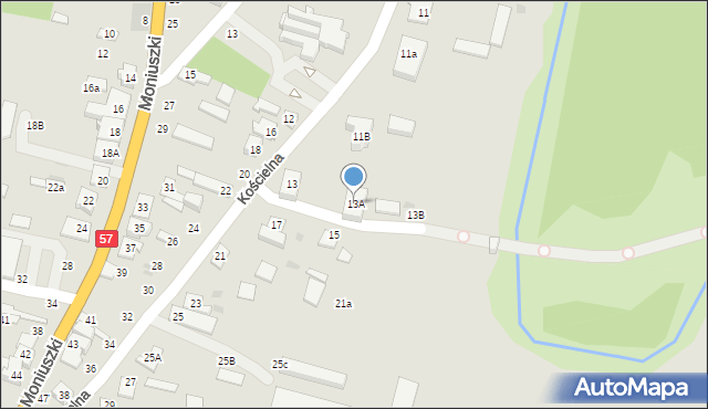 Maków Mazowiecki, Kościelna, 13A, mapa Maków Mazowiecki