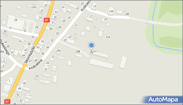 Maków Mazowiecki, Kościelna, 25c, mapa Maków Mazowiecki