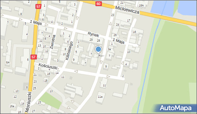 Maków Mazowiecki, Kościelna, 8, mapa Maków Mazowiecki