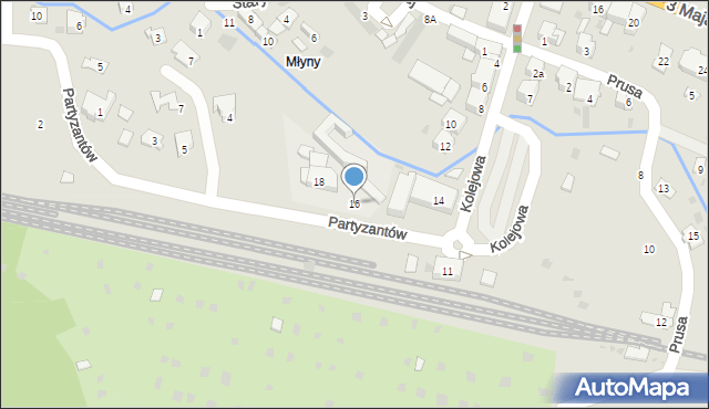Maków Podhalański, Kolejowa, 16, mapa Maków Podhalański