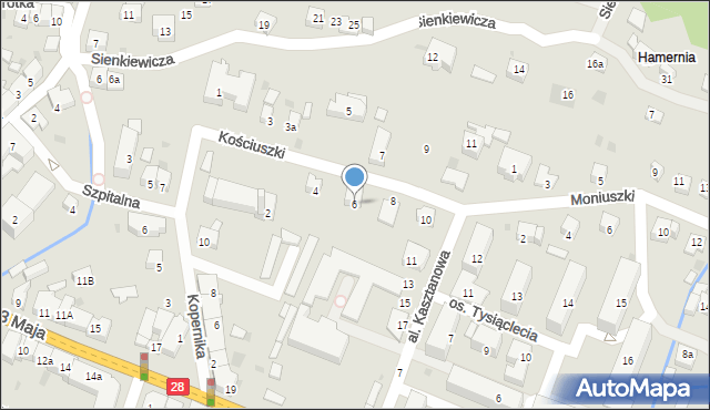 Maków Podhalański, Kościuszki Tadeusza, gen., 6, mapa Maków Podhalański