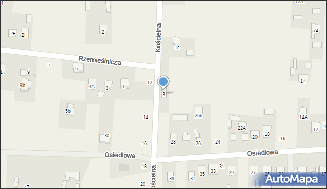 Makowiec, Kościelna, 3, mapa Makowiec