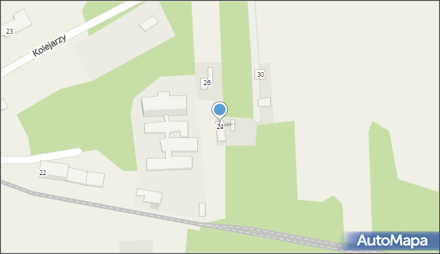 Małaszewicze, Kolejarzy, 24, mapa Małaszewicze