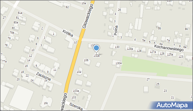 Malbork, Kochanowskiego Jana, 132a, mapa Malborka